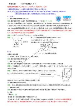 無機化学I H25 年度講義ノート 9