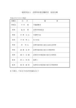 林業労働財団理事・評議員名簿PDF