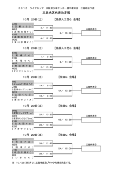 三島地区代表決定戦 - 大阪府サッカー協会 第4種 三島地区