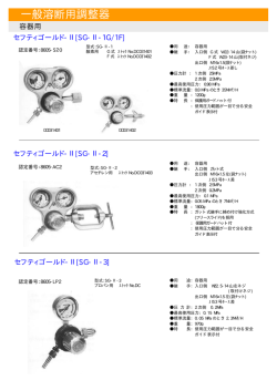 セフティゴールドⅡ調整器