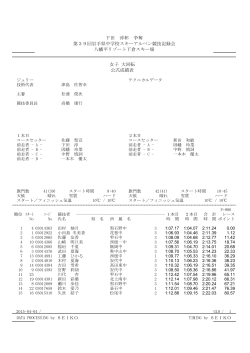下田 淳杯 争奪 第39回岩手県中学校スキーアルペン競技記録会 八幡平