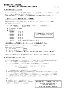 顧客管理システム「万葉駿客」 ・在庫管理システム「万葉駿流」サポート