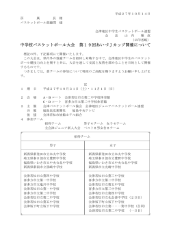 要綱 - 会津バスケットボール協会
