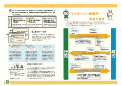 マイナンバー制度周知用チラシ