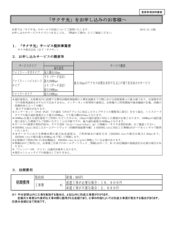 サクサ光重要事項説明書類