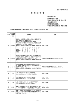質 問 回 答 書