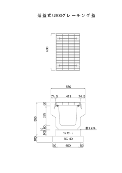 落蓋式U300グレーチング蓋