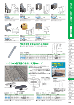 コンクリート側溝蓋の手掛け穴用キャップ。
