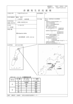 赤 潮 発 生 状 況 速 報