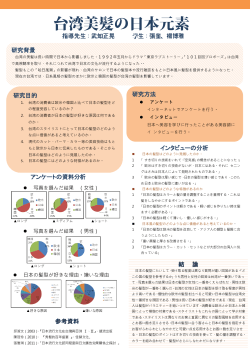 ︰ ︰ 研究背景 研究目的 研究方法 アンケートの資料分析 インタビューの