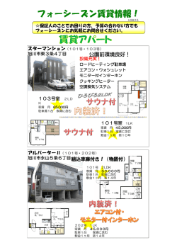 賃貸の新着情報 - 有限会社フォーシーズン