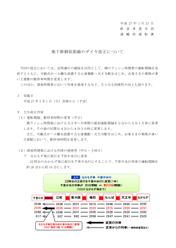 地下鉄御堂筋線のダイヤ改正について