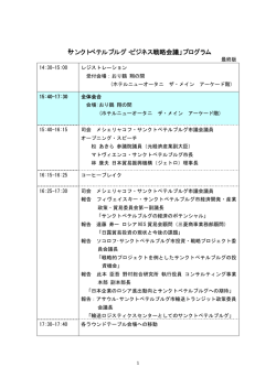 「サンクトペテルブルグ・ビジネス戦略会議」プログラム