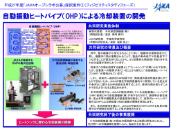 自励振動ヒートパイプ（OHP）による冷却装置の開発