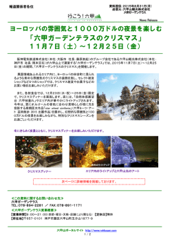 「六甲ガーデンテラスのクリスマス」