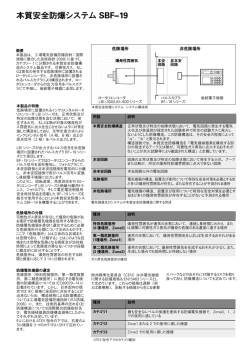 本質安全防爆システム SBF&minus;19
