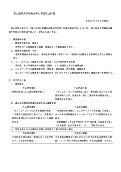富山短期大学補助金等の不正防止計画 [PDF形式]