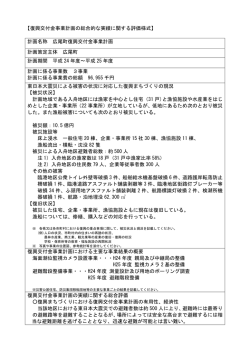 【復興交付金事業計画の総合的な実績に関する評価様式】 計画