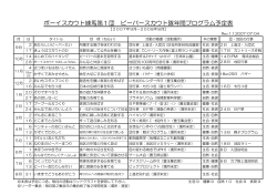 ボーイスカウト練馬第1団 ビーバースカウト隊年間プログラム