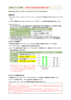 詳しい特徴はこちら - ユニオン投信株式会社