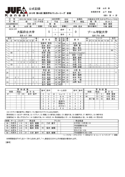 公式記録 大阪府立大学 プール学院大学 5 0