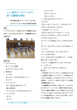 2015U18東京エンデバー第1回練習会