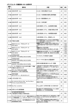 メディアセンター所蔵資料-DVD-自然科学 1