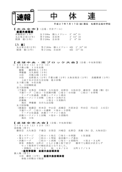 H27 中体連結果