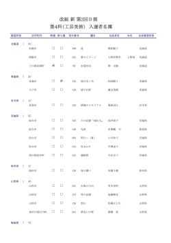 改組 新 第2回日展 第4科（工芸美術） 入選者名簿