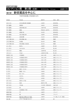 H27Ⅲ 出品作品リスト（前期分）