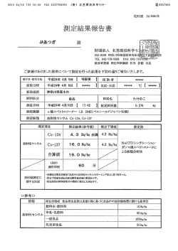 追り定結果報告書