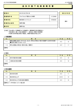 追 加 外 装 下 地 検 査 報 告 書 追 加 外 装 下 地 検 査 報 告 書