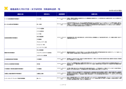 寄附講座一覧PDF - 慶應義塾大学医学部