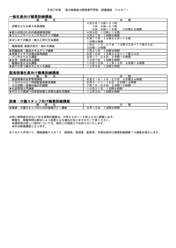 豊川職業能力開発専門学院 開催講座 PART1