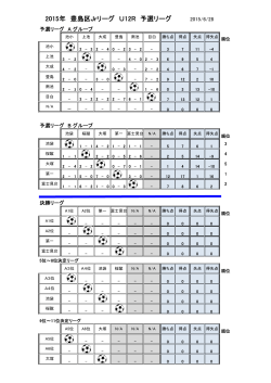 2015年 豊島区Jrリーグ U12R 予選リーグ