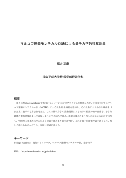 マルコフ連鎖モンテカルロ法による量子力学的視覚効果