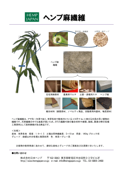 ヘンプ麻繊維 パンフレット PDF
