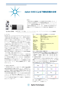 Agilent 6460 による下痢性貝毒の分析