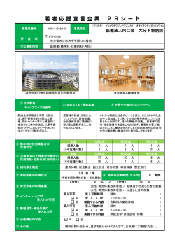 若 者 応 援 宣 言 企 業 P R シ ー ト