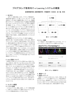 プログラミング教育向け e-Learning システムの構築