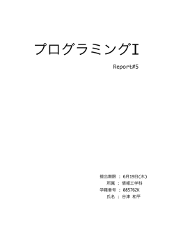 プログラミングⅠ