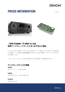 「AVR-X7200W」の HDCP 2.2