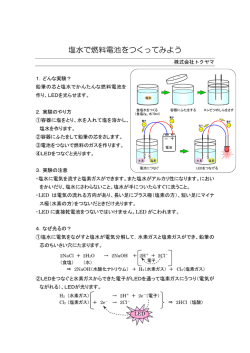 塩水で燃料電池をつくってみよう