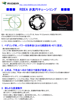 RIDEA 非真円チェーンリング