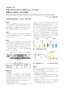 白色 LED 光に混入した青色 LED パルス光の 覚醒および疲労に及ぼす