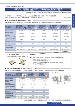 HUD向け高輝度 白色LED、フルカラーLEDのご紹介