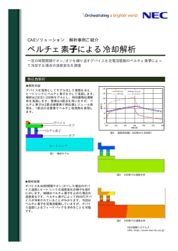 ペルチェ素  による冷却解析