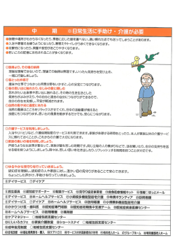 認知症の経過と対応（中期）