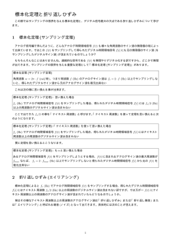 標本化定理と折り返しひずみ