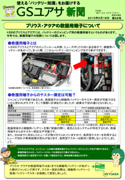 プリウス・アクアの救援用端子について（2015.08UP）